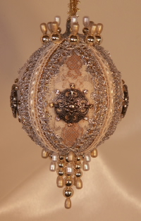 Antique reproduction, silver and gold heirloom ornament, giftable, collectible